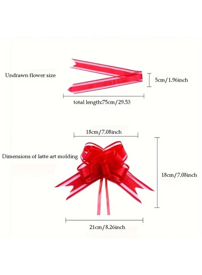 Purple Wedding Ribbon Bows 10 Pieces For Latte Art Fruit Basket Decoration - Image 4