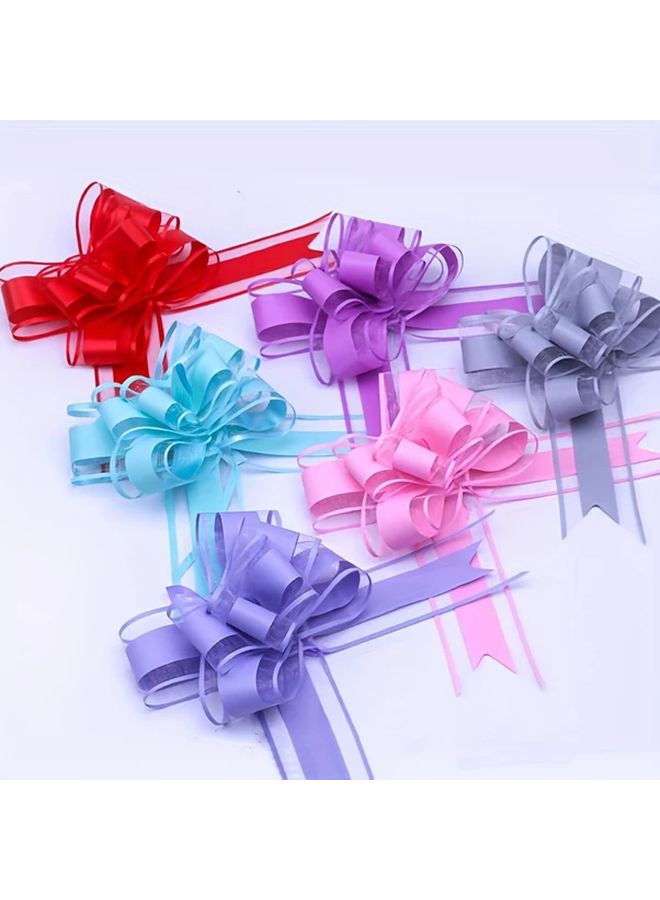 Purple Wedding Ribbon Bows 10 Pieces For Latte Art Fruit Basket Decoration - Image 2