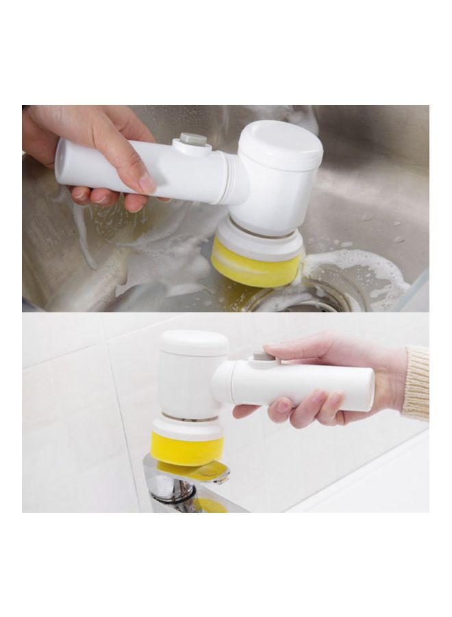 Loquat 5-In-1 Electric Cleaning Brush White/Yellow 17x22.5x7.5cm - Image 2