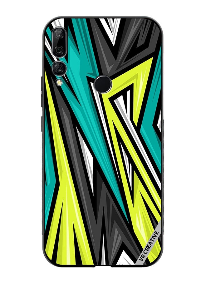 VR CREATIVE Protective Case Cover For Huawei Y9 Prime 2019 Texture Sports Racing Style Vector Design Multicolour - Image 1