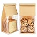 Foranda 50 Pack Bakery Bags with Window 51x39x11 Inches Tin Tie Tab Lock Resealable Cookie Bags for Packaging Bagels Bread Loaf Pastry Baked Goods - Image 1