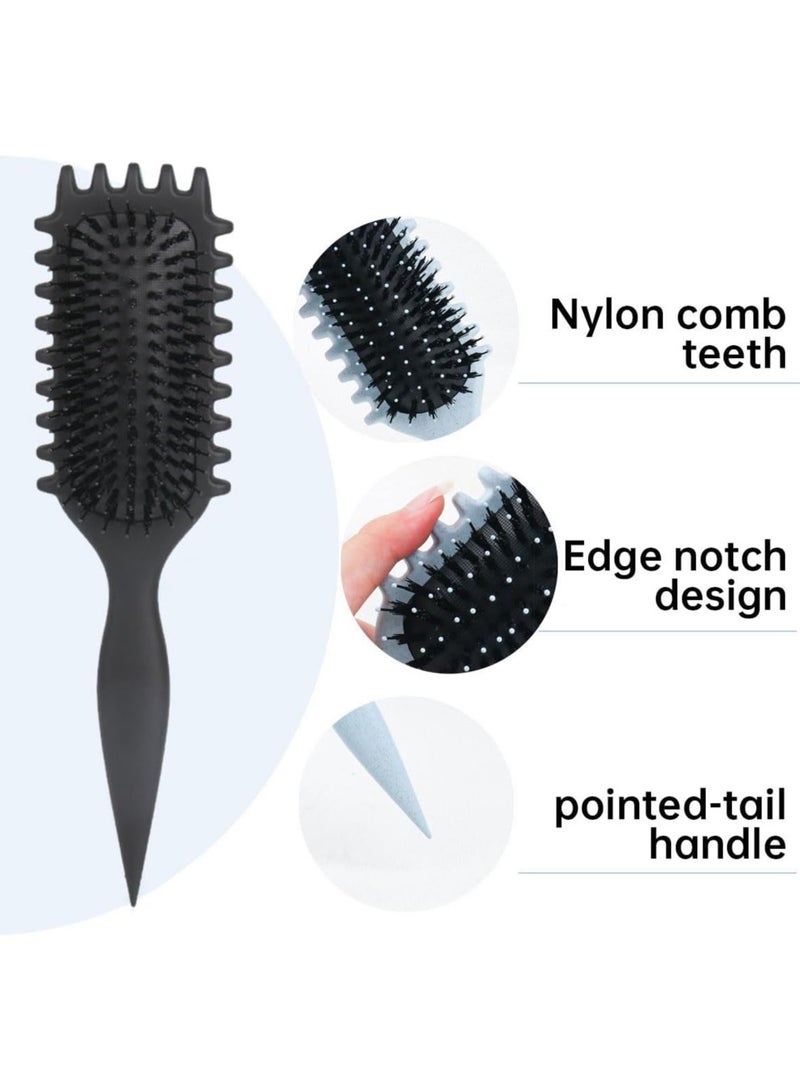 ECVV Bounce Curl Define Styling Brush - Premium Curly Hair Brush, Wet & Dry Detangler, Essential Tool for Shaping & Perfecting Your Curls | Black - Image 2