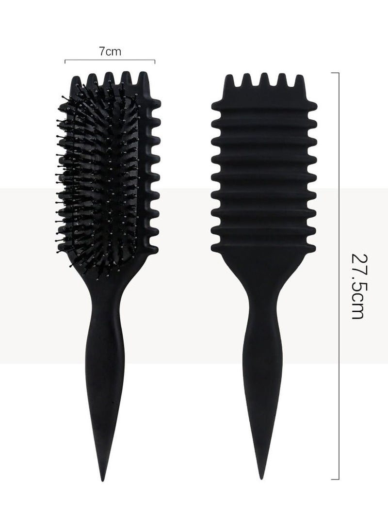 ECVV Bounce Curl Define Styling Brush - Premium Curly Hair Brush, Wet & Dry Detangler, Essential Tool for Shaping & Perfecting Your Curls | Black - Image 5