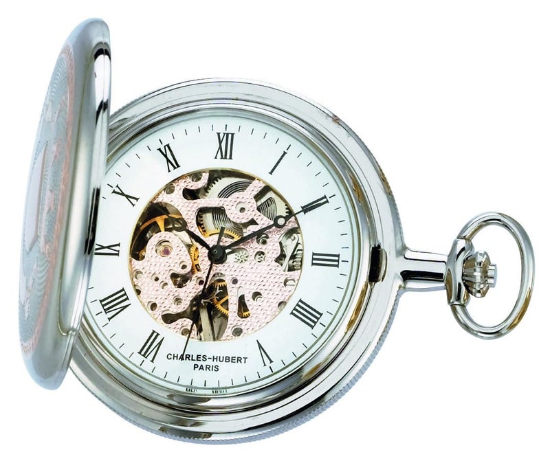 Charles Hubert Paris Charles-Hubert, Paris 3822 Two-Tone Mechanical Pocket Watch - Image 1