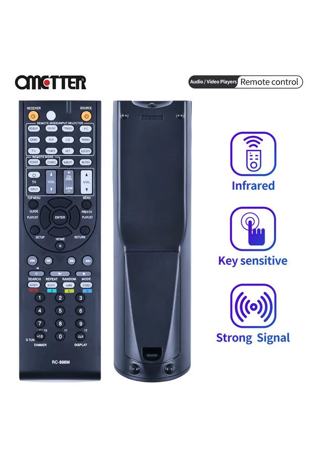 RC-898M For Onkyo Parts AV Receiver Remote Control TX-NR545 TX-NR646 TX-NR747 RC898M TXâ€‘NR5008 TXâ€‘NR709