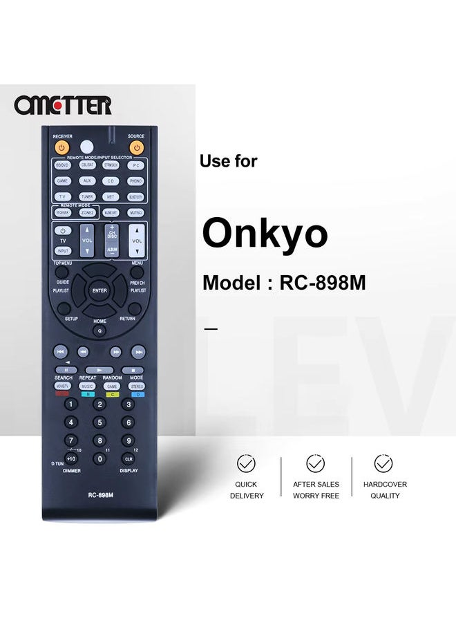 RC-898M For Onkyo Parts AV Receiver Remote Control TX-NR545 TX-NR646 TX-NR747 RC898M TXâ€‘NR5008 TXâ€‘NR709