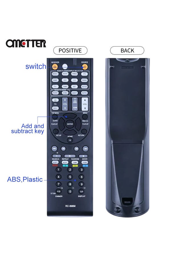 RC-898M For Onkyo Parts AV Receiver Remote Control TX-NR545 TX-NR646 TX-NR747 RC898M TXâ€‘NR5008 TXâ€‘NR709