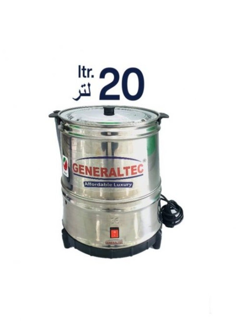 جنرال تيك Generaltec 20 Liter Churning Machine with 1400 RPM, Designed for Butter Extraction & Laban Making 20 L 80 W GKALM20L Silver - Image 1