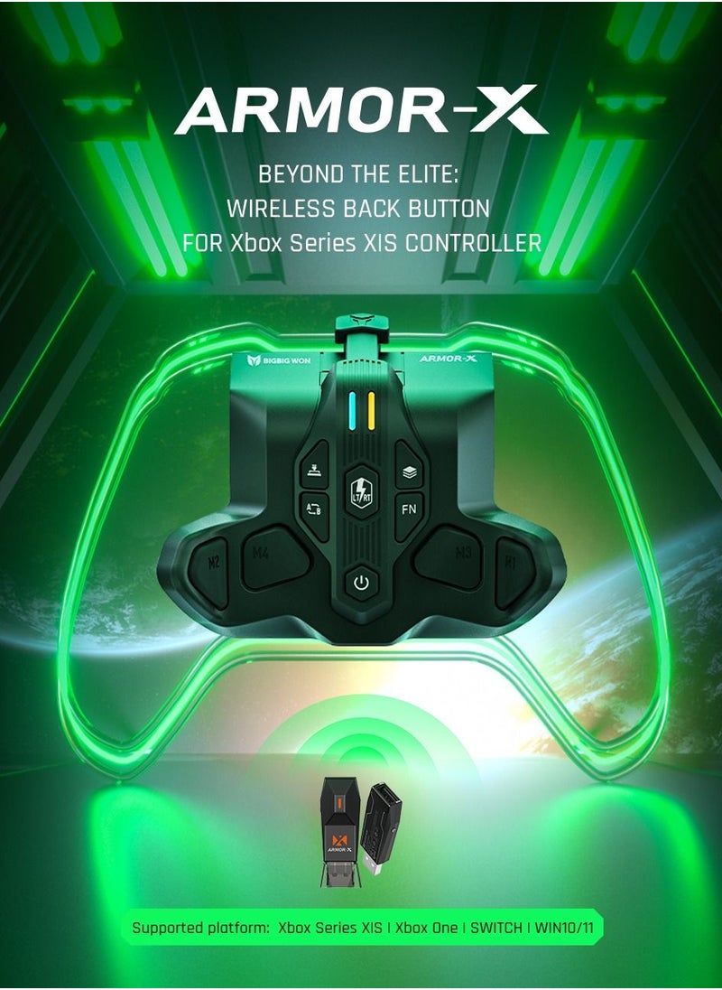 BIGBIG WON Armor-X Pro Strike Pack, Wireless Back Button Attachment for Xbox Series X|S Controller