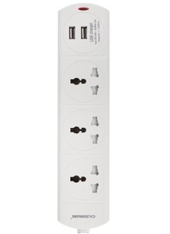 Olsenmark Olsenmark 3 Way Universal Power Extension Socket With 2 USB 2.1A, 3M Cable 13A  - Image 2
