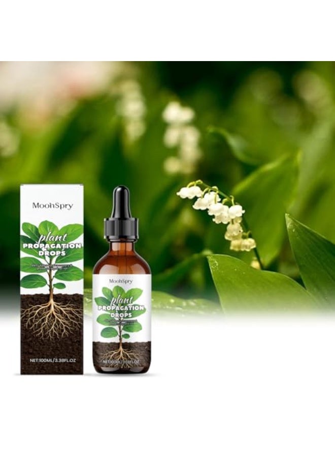 MOONSPRY Plant Propagation Drops, Hydroponic Liquid Plant Food, Nutrient Solution for Aerogarden  Indoor Hydroponics, Liquid Fertilizer for Herbs, Vegetables  Plant Growth (100ml) - Image 2