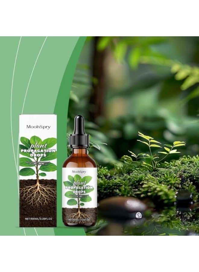 MOONSPRY Plant Propagation Drops, Hydroponic Liquid Plant Food, Nutrient Solution for Aerogarden  Indoor Hydroponics, Liquid Fertilizer for Herbs, Vegetables  Plant Growth (100ml) - Image 5