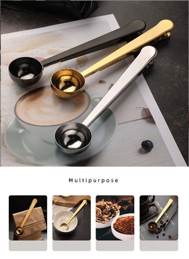 3PCS Coffee Bean Weighing Tray, Coffee Bean Spray 10ML, Coffee Spoon, Ceramic Dosing Vessel, Coffee spoon clip 2 in, Convenient for Home, Black - Image 4