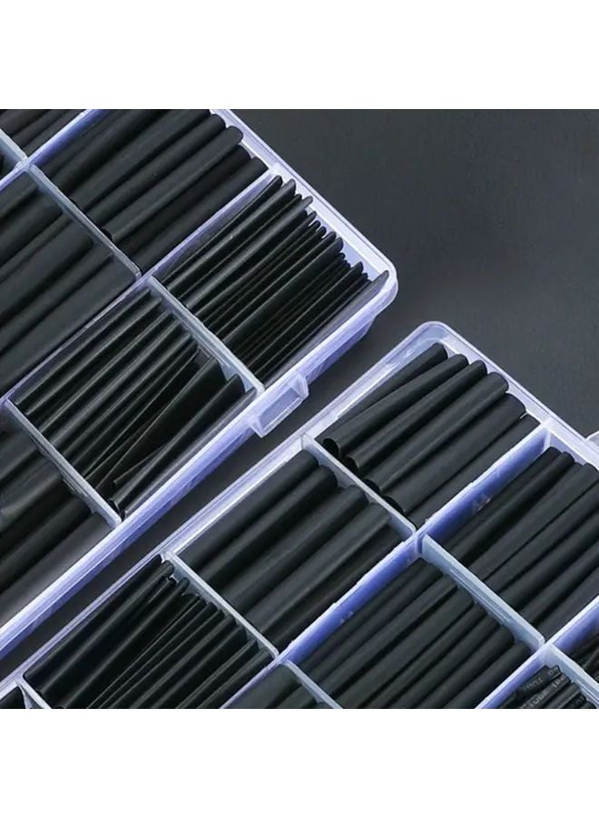 650pcs Black Heat Shrink Tube Kit Assorted Sizes for Electrical Connections Cable Insulation - Image 3