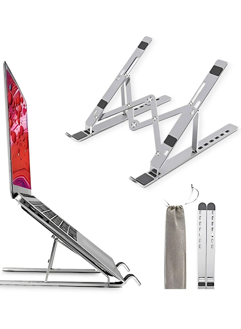 Portable Aluminium Lightweight Laptop Stand With 7 Adjustable Height Levels