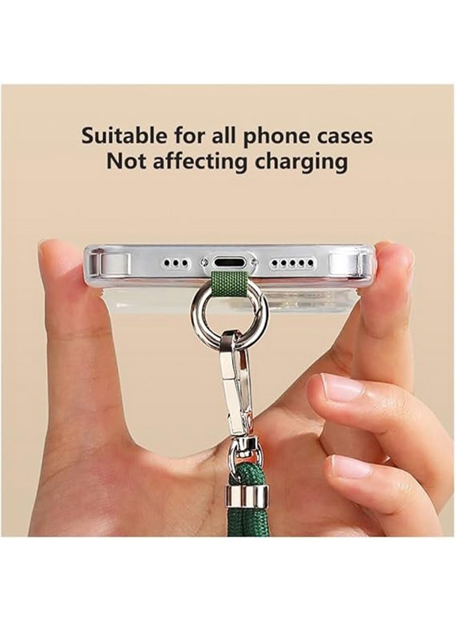 HY Universal Cell Phone Lanyard, Crossbody Lanyard Adjustable Detachable Nylon Neck Strap, Compatible with All Mobile Phone, with Keychain and Patch (Grey) - Image 5