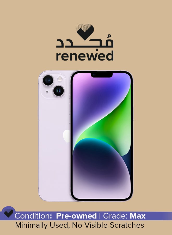 ابل  مجدد - آيفون 14 128 جيجابايت بنفسجي 5G مع فيس تايم - النسخة الأمريكية (e-SIM فقط) - Image 1