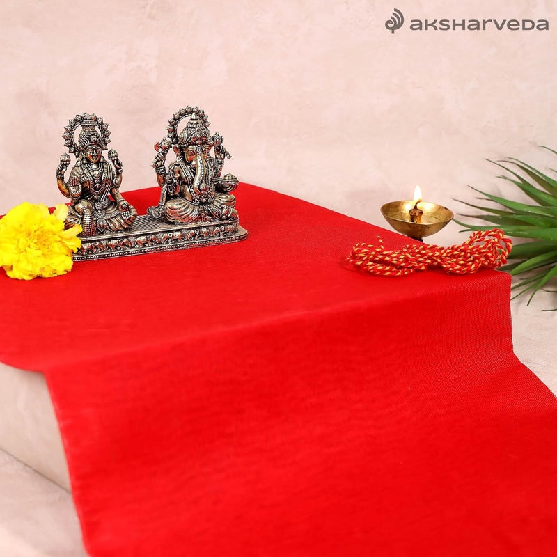 Aksharveda قماش المذبح الأحمر أكشارفيدا للطقوس - Image 4