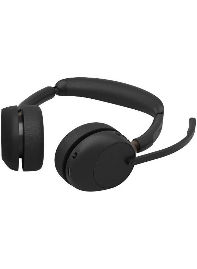 Jabra Evolve3 65 Stereo Wireless Headset, Microsoft Teams Certified, LINK 390a USB-A Bluetooth Dongle, Adaptive ANC, Spatial Sound, 28mm Speakers, 6-Mic ClearVoice, Up to 31H Talk Time, Up to 59H Music, Black | 36599-999-999 - Image 4