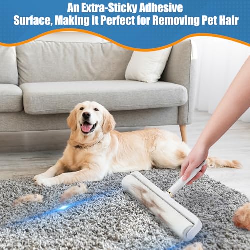 Dymoll 14.17" Large Lint Rollers for Pet Hair Extra Sticky, 360 Sheets Roller with Long Handle for Cleaning Carpets, Clothing, Couch, Furniture Wall Cleaner Mop Dust Remover - Image 5