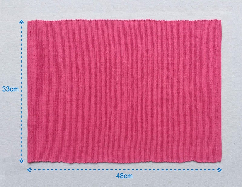 AIRWILL Airwill Cotton Dining Table Placemats Pink Pack of 4  - Image 2