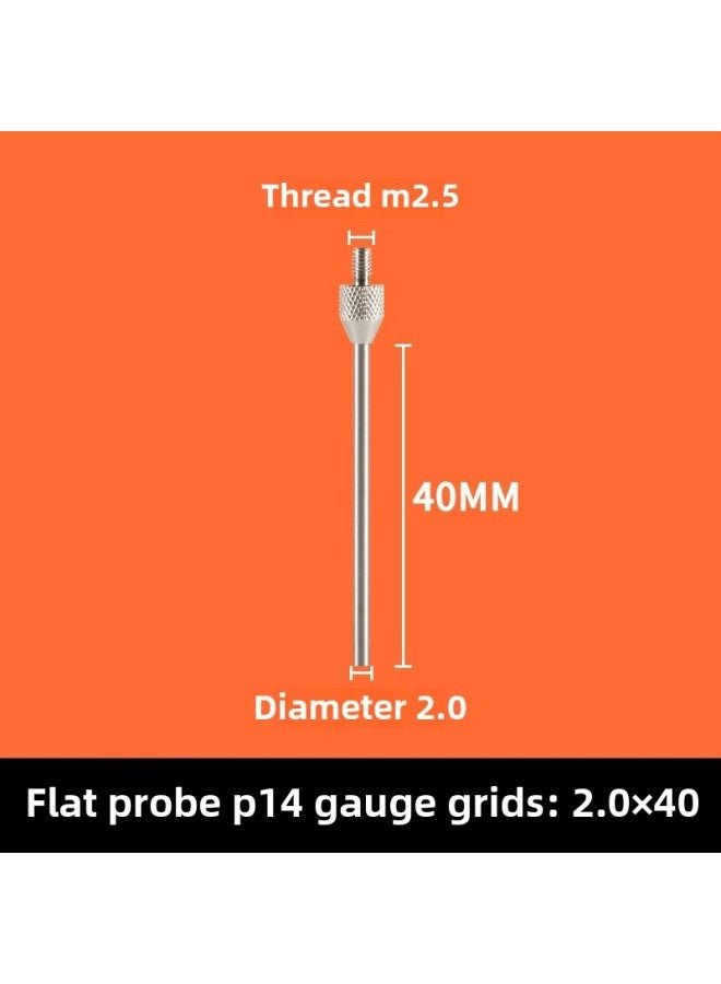 # Dial Indicator Needle Flat Tip Measuring Special-shaped Gauge Needle Curved Gauge Measuring Table. Thousands Of Minutes Meter High-Color:P14 2.0×40MM  - Image 1