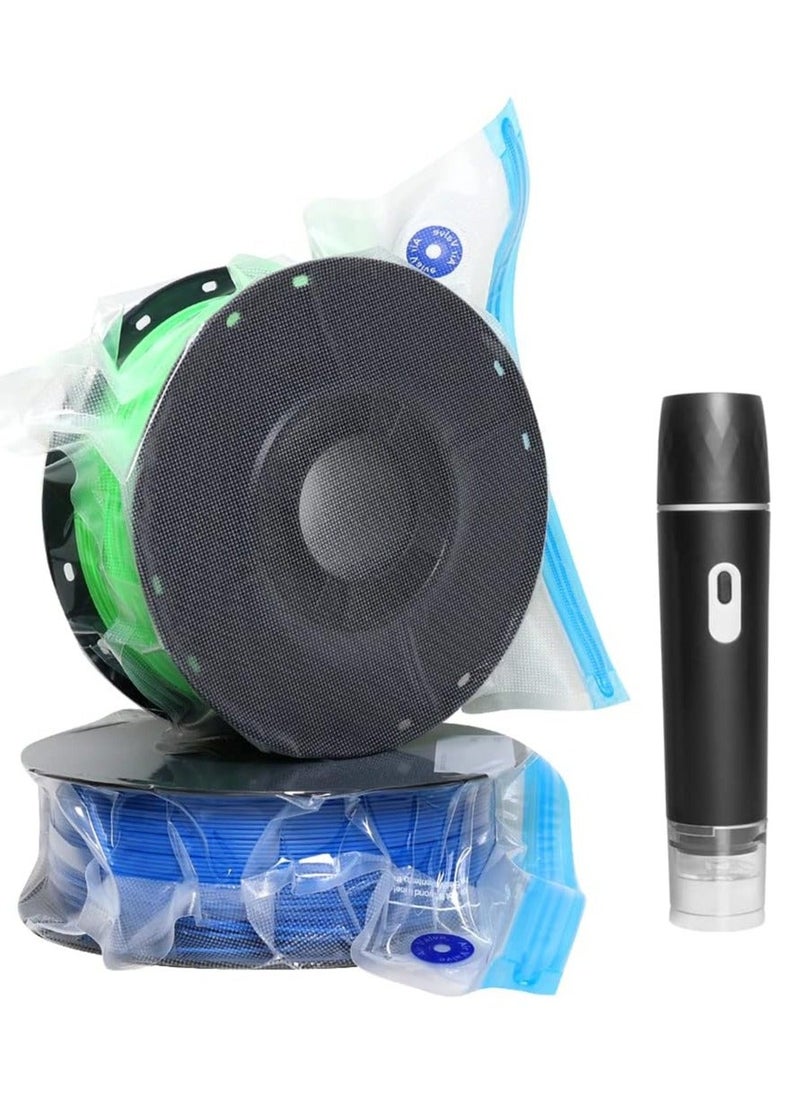 Generic - 3D Printer Filament Storage Vacuum Bags Kit Filament Vacuum Bags Filament Vacuum Storage Bag Kit with Electric Pump for Keeping Filament Dry - Image 1