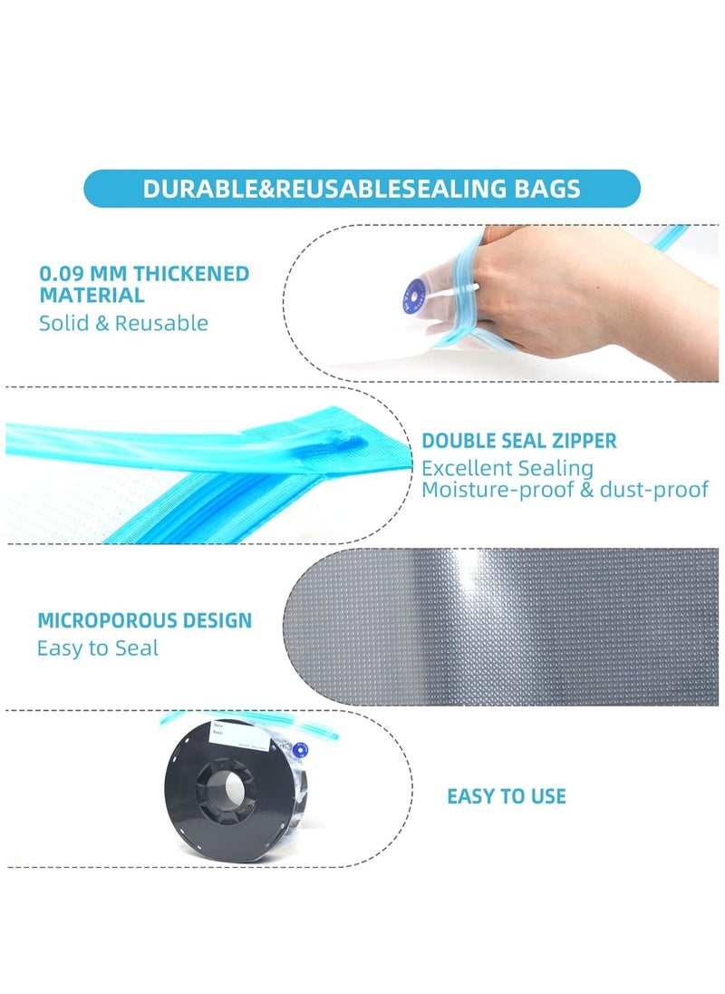 Generic - 3D Printer Filament Storage Vacuum Bags Kit Filament Vacuum Bags Filament Vacuum Storage Bag Kit with Electric Pump for Keeping Filament Dry - Image 1