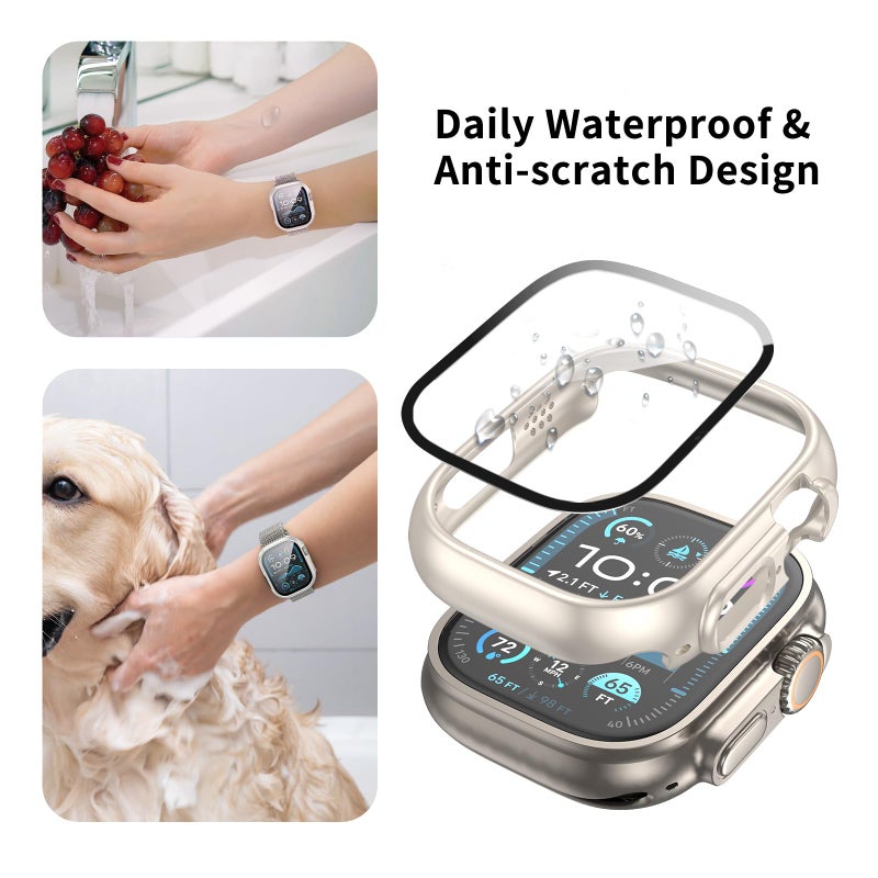 JERXUN Case for Apple Watch Ultra 3/2/1 Screen Protector With Tempered Glass Protective Film Hard PC Bumper Cover for iWatch Ultra & Ultra 3 49mm Accessories - Image 2
