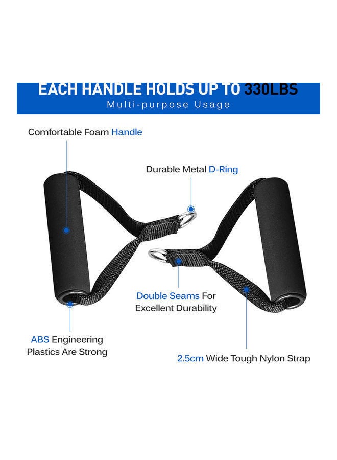 Y&D 7-Piece Training Pull Down Rope Exercise Handles Carabiner Clips Set - Image 4