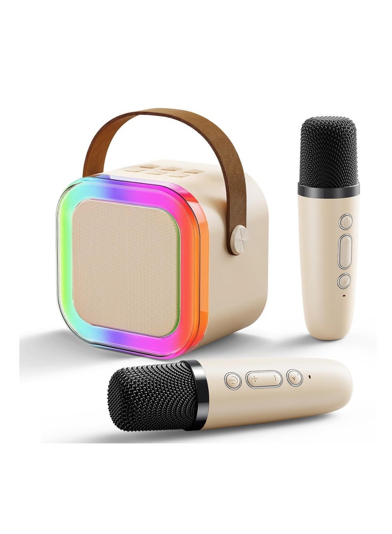 HOPESTAR Wireless  Microphone with Speaker Set with Dual Microphones, Bluetooth, Colorful LED Lights, Magic Voice Effects, Perfect for Kids, Adults, and Home Parties - Image 1