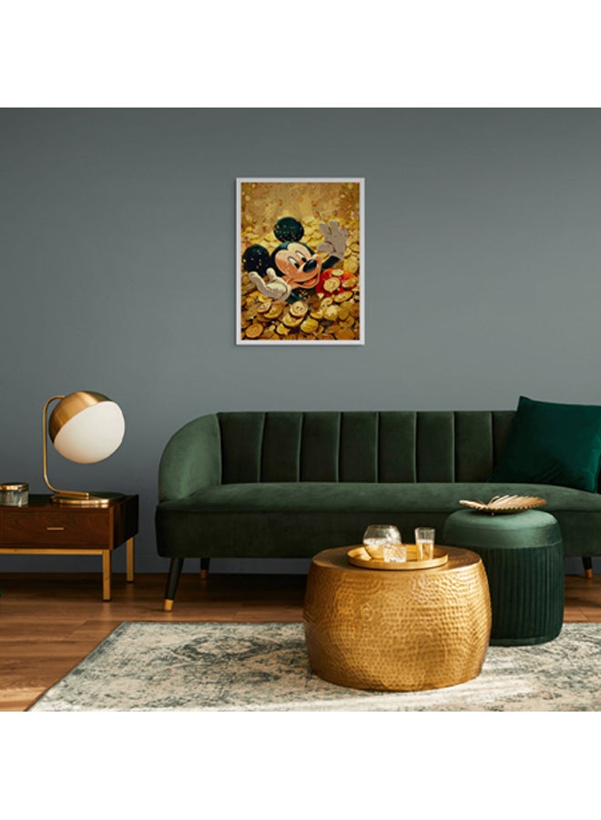 آرت دیکور  ديكور فني مؤطر بطباعة صورة فنية جميلة لميكي ماوس، فن البوب، موضوع المال، شخصية كرتونية مميزة، عمل فني نابض بالحياة، مطبوعات فن البوب، ديكور حائط لغرفة المعيشة، غرفة النوم، المكتب والهدايا - Image 2