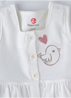 Elegant Kids Twirling Under Sunshine: Girls' Breezy Tee & Skirt Set Playful Prints & Summer Fun  - Image 3