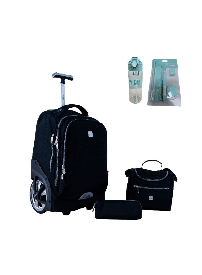 Wires WIRES Big wheels trolley 19" with lunch bag and pencil case  - Image 1