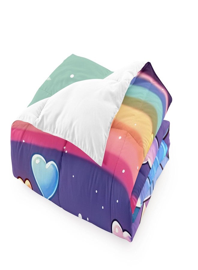 Jiospet Rainbow Cat Comforter Twin Size - Cat Bedding for Girls Room Cute Cartoon Rainbow Bedding Twin Sets for Kids, 1 Comforter+1 Pillowcase - Image 5