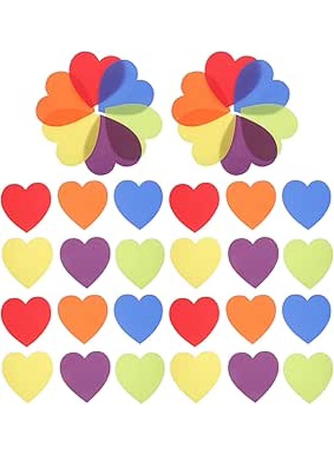 30Pcs Color Coded Carpet Spot Markers Heart Shape Floor Dots For Classroom Early Childhood Activity Seating - Image 1