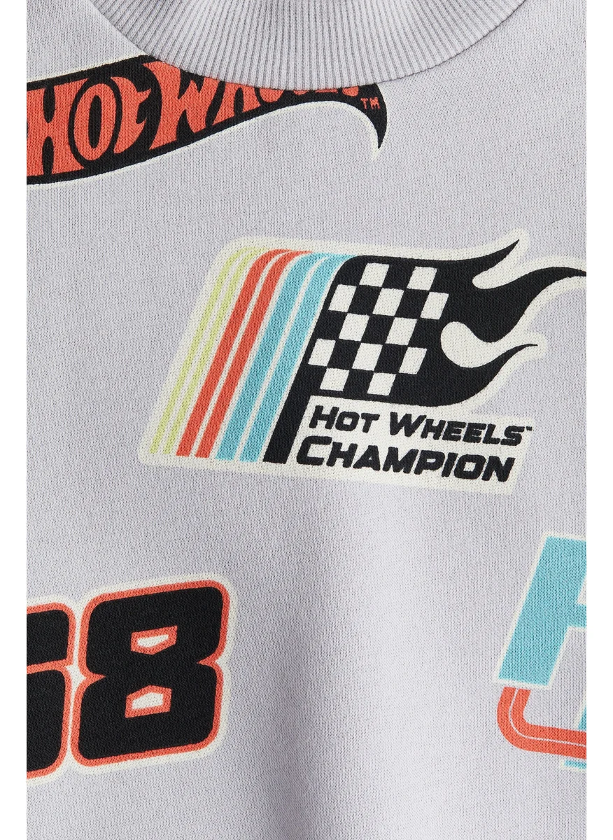 اتش اند ام Oversized Printed Sweatshirt
