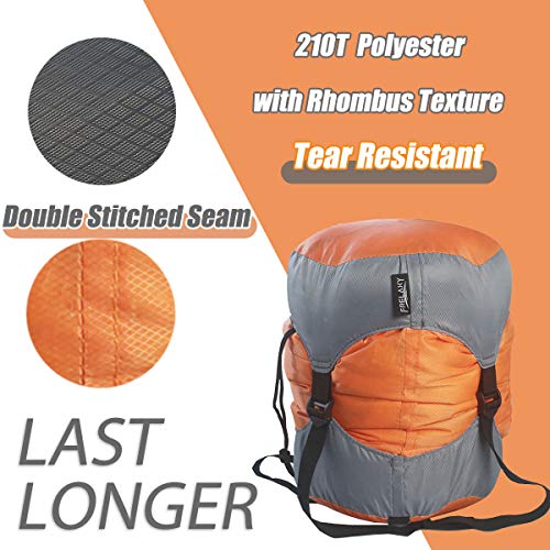 Frelaxy Compression Sack, Ultralight Sleeping Bag Stuff Sack Compression Stuff Sack - Space Saving Gear for Camping, Hiking, Backpacking (Orange, M) - Image 4