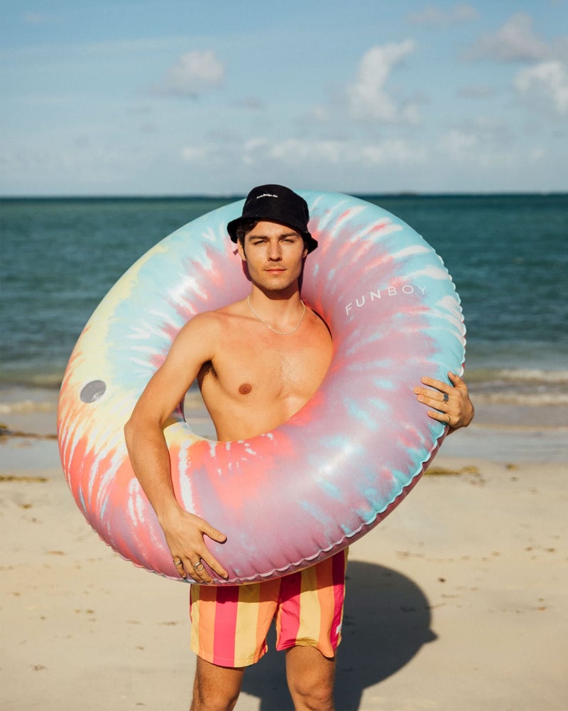 FUNBOY Giant Inflatable Tie Dye Tube Float, Donut Style Pool Float, Luxury Raft for Summer Pool Parties and Entertainment, Bundle Pack of 2 - Image 4