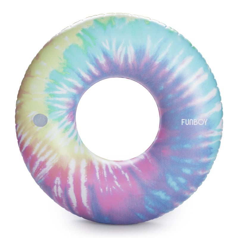 FUNBOY Giant Inflatable Tie Dye Tube Float, Donut Style Pool Float, Luxury Raft for Summer Pool Parties and Entertainment, Bundle Pack of 2 - Image 3