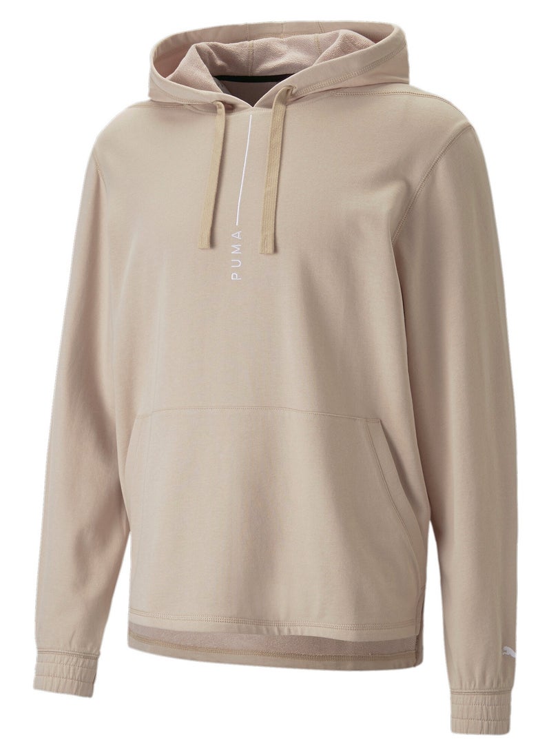 PUMA Studio Plastic-Free Mens Beige Training Hoodie  - Image 1