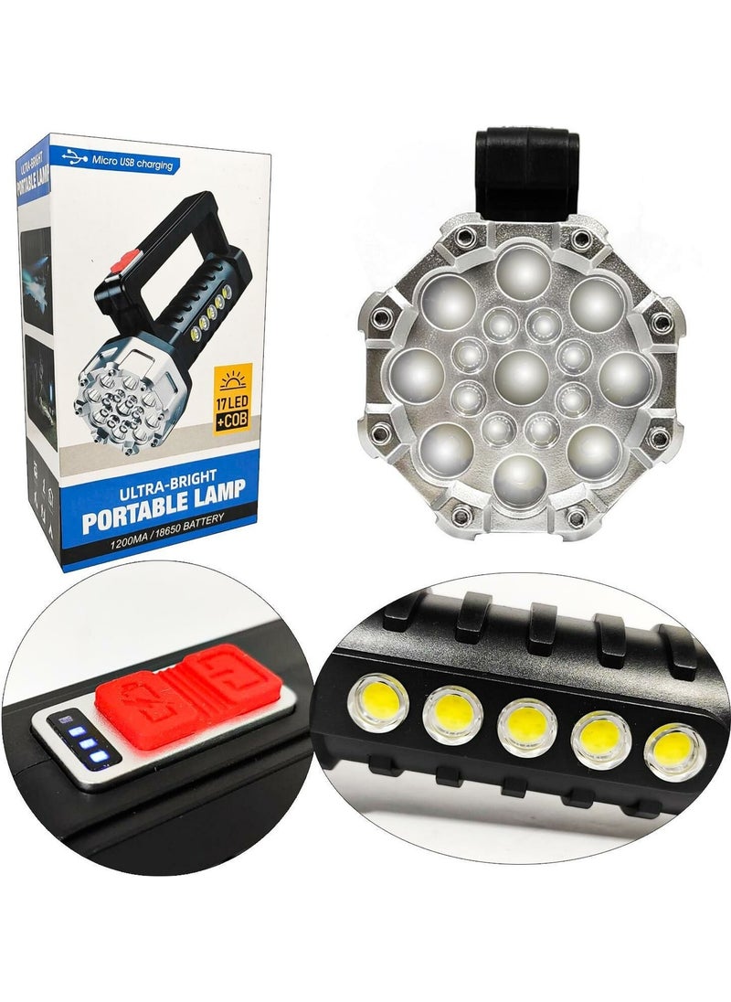 Kanisti Flashlight Rechargeable 17LED+5COB LED Ranchi RC-3030  - Image 2