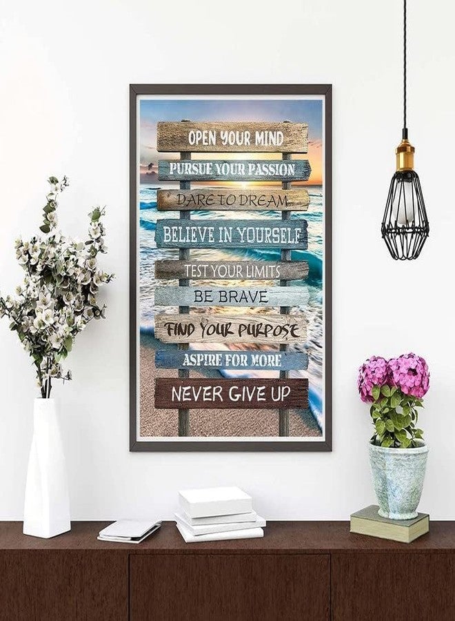 TREXEE DIY Paint by Numbers Kit For Kids & Adults (16x20 inch) Canvas Positive Quotation DIY Oil on Canvas DIY Oil Painting Kit for Adults and Kids Beginners DIY Acrylic PNB Painting Wall Decor Paint Modern Home Decor (Frameless) - Image 2