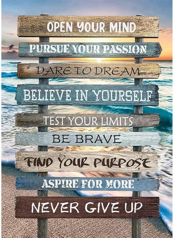 TREXEE DIY Paint by Numbers Kit For Kids & Adults (16x20 inch) Canvas Positive Quotation DIY Oil on Canvas DIY Oil Painting Kit for Adults and Kids Beginners DIY Acrylic PNB Painting Wall Decor Paint Modern Home Decor (Frameless) - Image 1