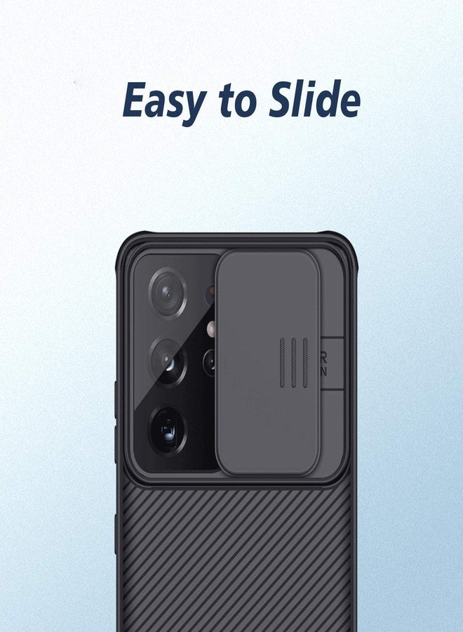 imluckies for Samsung Galaxy S21 Ultra Case with Camera Cover, Hard PC Back & Soft Bumper, Protective & Slim Fit, Camera Protection Case for Samsung Galaxy S21 Ultra 6.8"-Black - Image 4