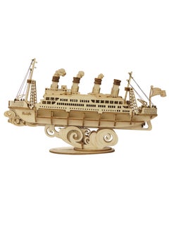 Robotime Rolife Cruise Ship Model 3D Wooden Puzzle TG306, DIY 3D Puzzles for Adults/Teens, Unique Gift for Craft Hobby and Creative Home Decor  - Image 1