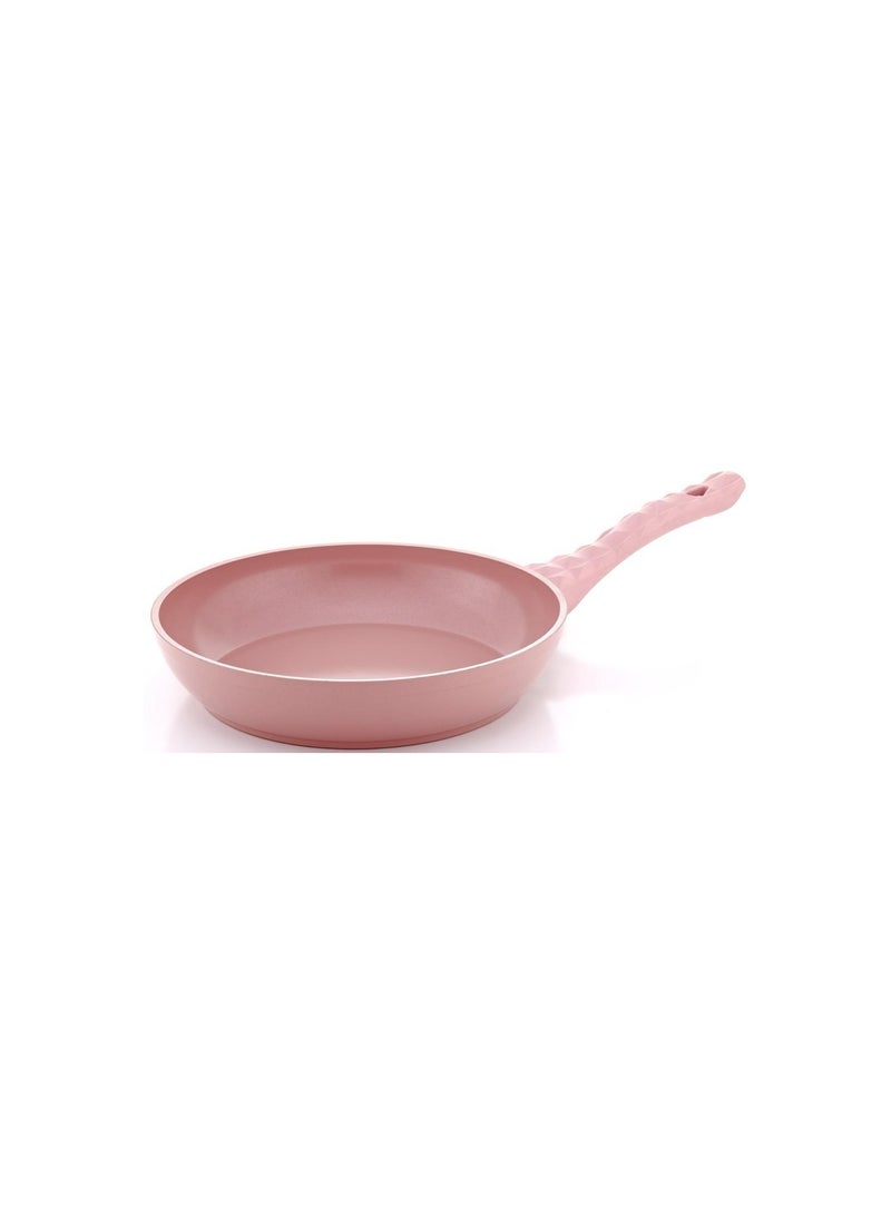 Homemaker Hella Ceramic Non-Stick Surface Frypan - 24cm - PFOA Free - Pink