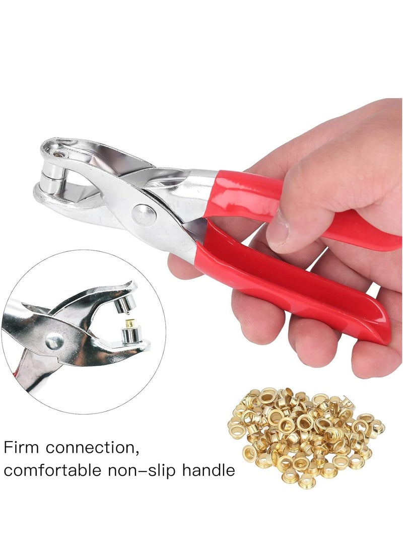 Oasisgalore 4mm Grommet Eyelet Plier Kit, Hole Punch Pliers with 28-40 Metal Eyelets, Grommet Tool for Leather, Belts.  - Image 5