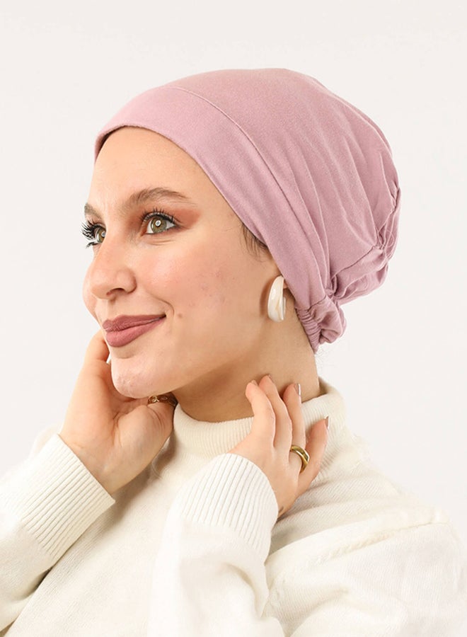 Tie Shop - Cotton Elastic Bonnet - Pink For Women