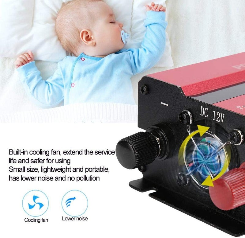 woobles 12V 24V to 220V Solar Inverter High Power, Solar Power Inverter Sine Wave Inverter Built in Cooling Fan, AC Outlets USB Charging Ports Ideal 24V to 220V,10000W - Image 5